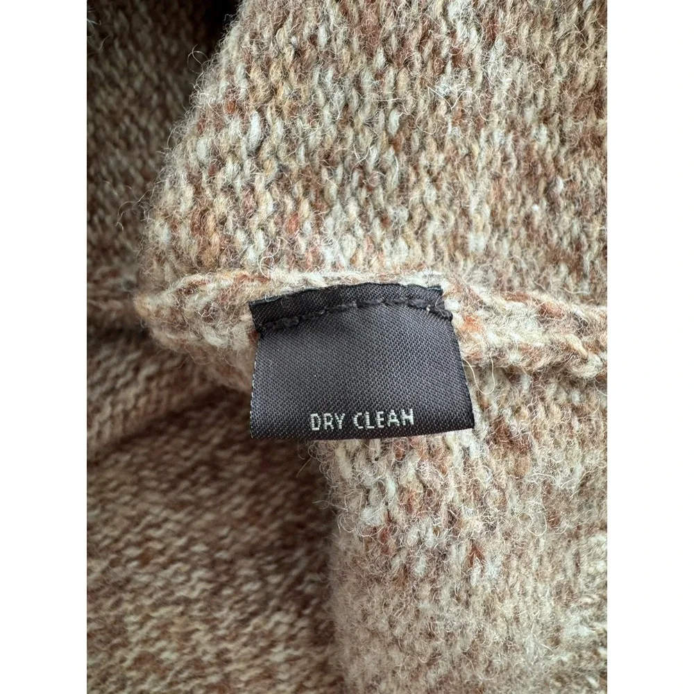 Tasso Elba Men's‎ Lambswool Brown Zip Front Sweater Cardigan Size Medium